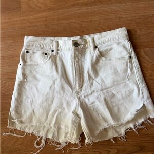 Abercrombie & Fitch Cream Jean Shorts